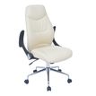 3397701921527-Fauteuil de bureau BRONTES - accoudoirs rabattables - appui-tête intégré - blanc-P_79366942_4-3