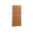 3483600202239-Armoire blanche 2 portes - SUNDAY - Portes noyer - L 80 x H 192 x P 42 cm-P_79375131_1-0