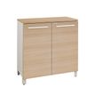 0400793751453-Rangement bas SUNDAY - L80 x H81 x P42 - 2 portes - Chêne et blanc-P_79375145_1-0