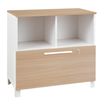 0400793751460-Rangement bas SUNDAY - L80 x H81 x P42 - 2 niches / 1 tiroir - Chêne et blanc-P_79375146_1-0