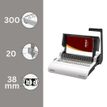 043859651245-Fellowes Pulsar +300 - machine à relier / relieuse perforeuse manuelle - perfore 20 feuilles - relie 30--1