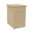 3253310175631-Caisson bout de bureau IDRA/DUAL - L47 x P60 cm - Imitation Chêne clair--0