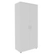 3253310133815-Armoire haute IDRA/DUAL - H180 x L80 x P47 - 2 portes - Corps blanc - Portes et dessus Blanc perle--0
