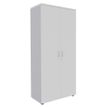 3253310174641-Armoire haute IDRA/DUAL - H180 x L80 x P47 - 2 portes - Corps alu - Portes et dessus Blanc perle--0