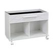 2012348126357-Rangement bas mobile blanc - SUNDAY - 1 tiroir - top noyer-P_79380164_1-0