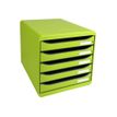 9002493423251-Exacompta BIG-BOX PLUS Classic - Bloc de classement 5 tiroirs - Vert anis-P_79381584_2-1