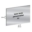 Plaque professionnelle personnalisée avec votre texte - 300 x 200 mm - Epaisseur 3,2 mm - argentée - adhésivée prête à poser