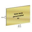 Plaque professionnelle personnalisée avec votre texte - 300 x 200 mm - Epaisseur 3,2 mm - dorée - adhésivée prête à poser