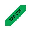 4977766692434-Brother TZe751 - Ruban d'étiquettes auto-adhésives - 1 rouleau (24 mm x 8 m) - fond ver-P_79388323_14-15