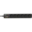 3700085612811-INFOSEC S6 Black Line II - Multiprise parafoudre 6 prises - parasurtenseur 2500 W-P_79388469_3-1