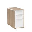 Caisson bout de bureau ARPE - Profondeur 80 cm - 3 tiroirs - Chêne