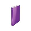 4002432104130-Leitz WOW - Classeur à anneaux - Dos 40 mm - A4 Maxi - pour 250 feuilles - violet métalli-P_79394561_1-0