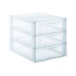 3234530000668-Fast Orgamix - Bac de rangement 3 tiroirs - argent/transparent-P_79395515_1-0