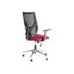 3760185026765-Fauteuil de bureau - KONAKRY - Accoudoirs fixes - Noir et rouge bordeaux -P_79395747_3-2