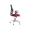 3760185026765-Fauteuil de bureau - KONAKRY - Accoudoirs fixes - Noir et rouge bordeaux -P_79395747_5-4