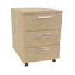 3253310145887-Caisson mobile EXPRIM/LOFTER/LEVEL - L43 x H56 x P60 cm - 3 tiroirs - Imitation Chêne clair--0