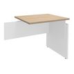 Retour direct pour Bureau INEO JET UP Bureau Vallée - Réglable en hauteur - L80 x H74/78/82 x P60 cm - Pieds Blanc/blanc - plateau imitation chêne clair