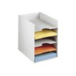 3660141202038-Trieur organiseur de bureau EASY OFFICE - 5 cases pour documents format 24 x 32 cm - gris-P_79397005_1-0