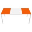3660141250947-Bureau droit EASYDESK - L180 x P80 cm  - Blanc/orange-P_79397033_1-0