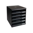 9002493423008-Exacompta Modulo Ecoblack - Module de classement 5 tiroirs ouverts - noir/gris souris-P_79397377_2-1