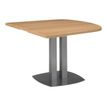 3483600219718-Table de réunion semi-ovale SLIVER - L102 x H75 x P115 - Chêne fil et blanc-P_79397494_1-0