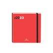 Agenda Flex - 1 semaine sur 2 pages - 16 x 16 cm - rouge - Oberthur