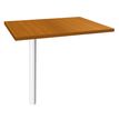 0400793981683-Extension IDRA/DUAL sur pied tube - 80 x 60 cm - Pied blanc - plateau imitation Merisier-P_79398168_1-0