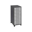 3219090954767-Module de rangement à roulettes 12 tiroirs - anthracite/gris-P_79401102_1-0