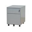 3219091960088-Caisson mobile - 2 tiroirs - aluminium - 56,7 x 54,1 x 41,8 cm-P_79401147_1-0