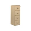 Classeur 4 tiroirs pour dossiers suspendus - 131 x 42 x 54 cm - beige