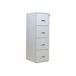 Classeur 4 tiroirs pour dossiers suspendus - 131 x 42 x 54 cm - gris