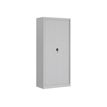 Armoire haute monobloc Class 900 - 180 x 90 x 43 cm - corps et rideaux gris