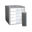 3219097509489-Pierre Henry - Module de classement - 5 Tiroirs fermés - Corps Aluminium - Tiroirs blanc -P_79401221_1-0