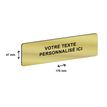 Plaque de porte personnalisée avec votre texte - 170 x 47 mm - dorée - adhésivée prête à poser