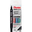 3474374075006-Pentel PEN N50 - Pack de 4 marqueurs permanents - pointe ogive - noir, bleu, rouge et vert-P_79402863_1-0