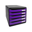 9002493423633-Exacompta BigBox Plus - Module de classement 5 tiroirs - noir/violet-P_79403135_2-1