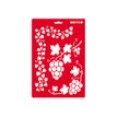4028245660434-MEYCO - Pochoir artisanal - lierre et raisins - 21 x 31 cm - rouge transparent - plastique-P_79406777_1-0