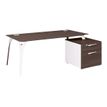 3483600647351-Bureau XENON avec bloc de rangement 2 tiroirs - 190 cm - Pieds métal - Chêne royal-P_79406887_1-0