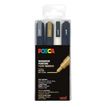 3296280033372-Uni POSCA PC-3M - Pack de 4 marqueurs - noir, argent, blanc, or-P_79407585_6-0