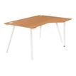 3483600495334-Bureau compact droit - SUNDAY - noyer - pieds trapèze-P_79408120_1-0