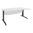 3253310150577-Bureau droit IDRA - Vague à droite - L160 cm - Pieds anthracite - plateau Blanc-P_79408686_1-0