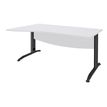 3253310150584-Bureau droit IDRA - Vague à gauche - L160 cm - Pieds anthracite - plateau Blanc-P_79408687_1-0