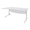 3253310150669-Bureau droit IDRA - Vague à gauche - L160 cm - Pieds blancs - plateau Blanc-P_79408695_1-0