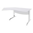 3253310150690-Bureau 135° IDRA - retour d'angle à gauche - L180 cm - Pieds blanc - plateau Blanc perle-P_79408698_1-0