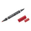 4007817186428-STAEDTLER Lumocolor duo - 4 marqueurs biseau double pointe - permanent - noir, rouge, bleu,-P_79408911_1-1