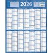 Calendrier bancaire année civile BOUCHUT "229 Bleu" 55 x 43 cm coloris bleu Pefc 70 %
