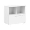 Rangement bas YES ! - L80 x H74 x P42 - 2 cases / 1 tiroir - Façade et dessus blanc