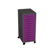 3219090952756-Desserte de rangement - 12 tiroirs - anthracite/prune-P_79411759_1-0