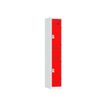 3219093120725-Vestiaire multicases - 1 colonne - 2 portes - 180 x 30 x 50 cm - gris/rouge-P_79411771_1-0