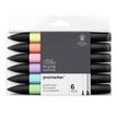 884955070383-ProMarker - Pack de 6 marqueurs double pointe - tons pastels-P_79412316_2-0